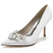 Pointu carré boucle strass talons aiguilles mariage talons hauts chaussures de banquet - Page 2