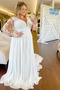 Robe de mariée a ligne Naturel taille Plage Fermeture éclair - Page 1