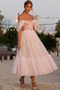 Robe de mariée Tulle Triangle Inversé Chic Longueur Mollet Rosée épaule - Page 3