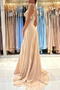 Robe de soirée Longue Manquant Champagne a ligne Thigh-High Slit - Page 2