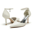 Mariage blanc talons hauts chaussures de mariage en satin de soie