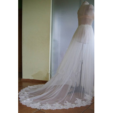 dentelle Train en tulle Train amovible Robe de mariée avec train amovible Train amovible Jupe en tulle amovible