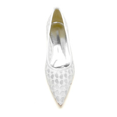 Chaussures en dentelle printemps-été respirant chaussures de mariage confortables pour femmes