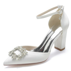 Sandales Stiletto étanches strass satin mariée chaussures de mode de fête de mariage