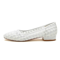 chaussures de mariage en dentelle blanche chaussures de mariage plates