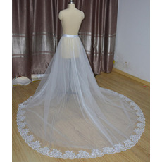 Jupe de mariée amovible en ivoire blanc Jupe en tulle amovible avec taille personnalisée de surjupe en tulle de mariée en dentelle