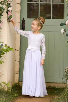 Robe de fille de fleur Fermeture éclair Manquant Été A-ligne