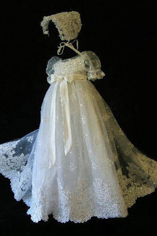 Robe de fille de fleur Cérémonie Norme Longue Haute Couvert Princesse