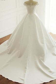 Robe de mariée Satin Fermeture à glissière Norme Naturel taille