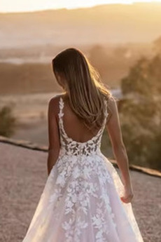 Robe de mariée Tulle Petites Tailles Sans Manches Traîne Moyenne