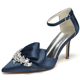 Noeud en satin avec talons aiguilles chaussures de princesse chaussures de mariage - Page 14