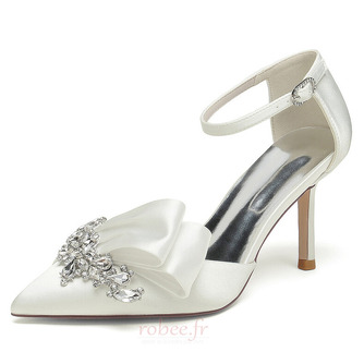 Noeud en satin avec talons aiguilles chaussures de princesse chaussures de mariage - Page 17