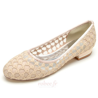 chaussures de mariage en dentelle blanche chaussures de mariage plates - Page 6