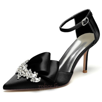 Noeud en satin avec talons aiguilles chaussures de princesse chaussures de mariage - Page 11