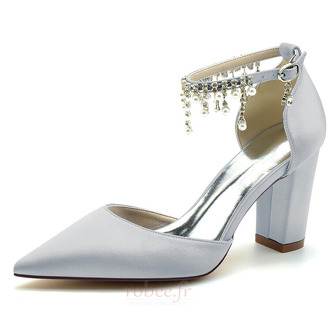 Pointu strass chaussures femmes mariage talons aiguilles chaussures de demoiselle d'honneur - Page 12