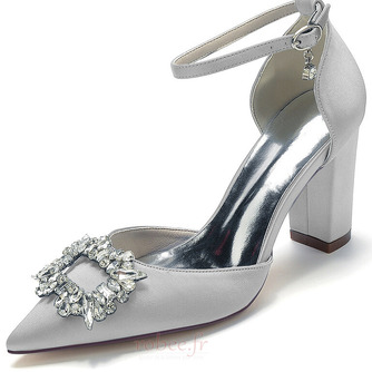 Sandales Stiletto étanches strass satin mariée chaussures de mode de fête de mariage - Page 12