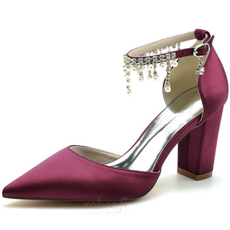 Pointu strass chaussures femmes mariage talons aiguilles chaussures de demoiselle d'honneur - Page 7