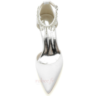 Pointu strass chaussures femmes mariage talons aiguilles chaussures de demoiselle d'honneur - Page 3