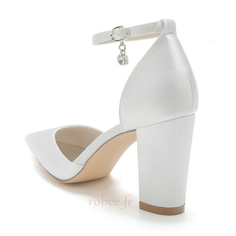 Mariage talons hauts bout rond chaussures à talons carrés - Page 3