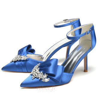 Noeud en satin avec talons aiguilles chaussures de princesse chaussures de mariage - Page 7