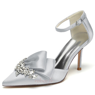 Noeud en satin avec talons aiguilles chaussures de princesse chaussures de mariage - Page 13