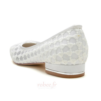 chaussures de mariage en dentelle blanche chaussures de mariage plates - Page 4