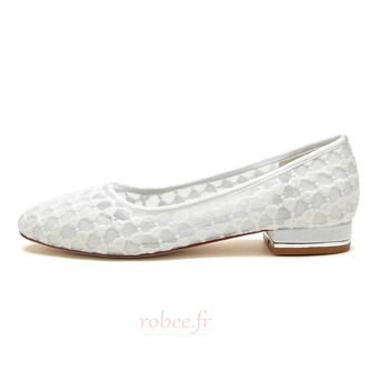 chaussures de mariage en dentelle blanche chaussures de mariage plates - Page 2