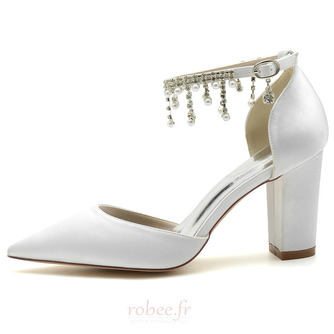 Pointu strass chaussures femmes mariage talons aiguilles chaussures de demoiselle d'honneur - Page 1