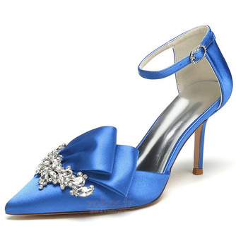 Noeud en satin avec talons aiguilles chaussures de princesse chaussures de mariage - Page 10