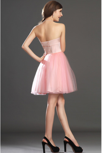 Robe de bal Tulle Mode Sablier Perle rose Col en Cœur Sans Manches - Page 7