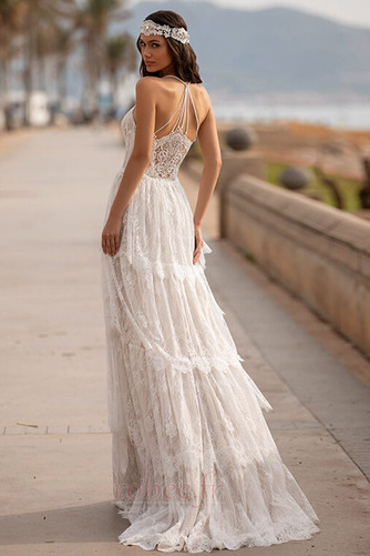 Robe de mariée Longue Sans Manches Dos nu vogue A-ligne Plage - Page 2