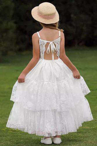 Robe de fille de fleur Naturel taille Dentelle A-ligne noble - Page 2