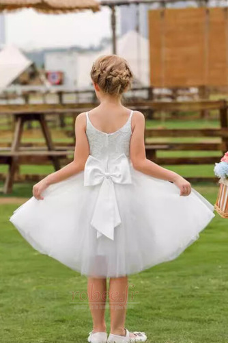 Robe de fille de fleur Orné de Nœud à Boucle Naturel taille Glissière - Page 4