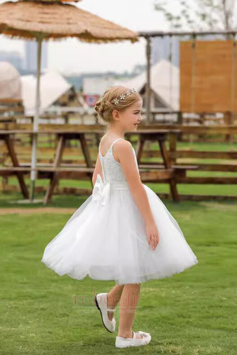 Robe de fille de fleur Orné de Nœud à Boucle Naturel taille Glissière - Page 2