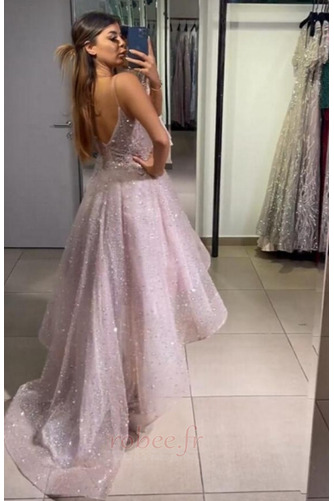 Robe de cocktail Tulle Haut Bas Étoilé Perle Fermeture à glissière - Page 3