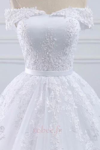 Robe de mariée A-ligne Vente Longue Sans Manches Laçage Sablier - Page 5